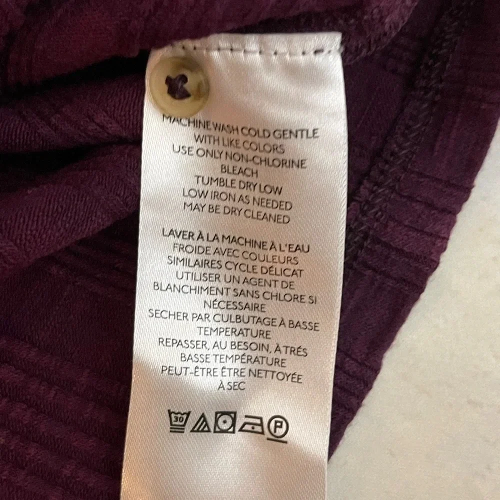 Anthro PILCRO SUSTAINABLE HENLEY TANK, Purple, XL, NWT